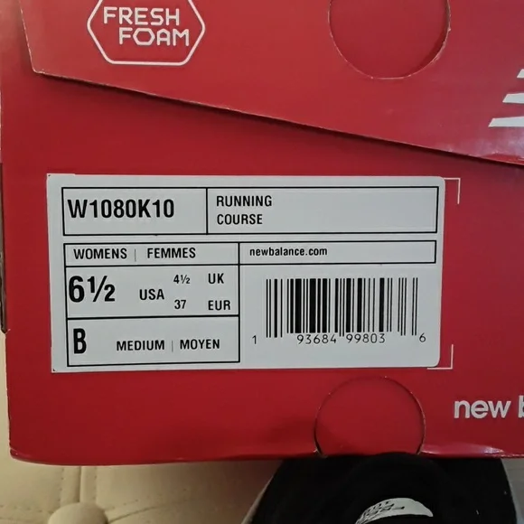 NWT New Balance Fresh Foam 1080 V10, Size 6.5 womens - Picture 7 of 9